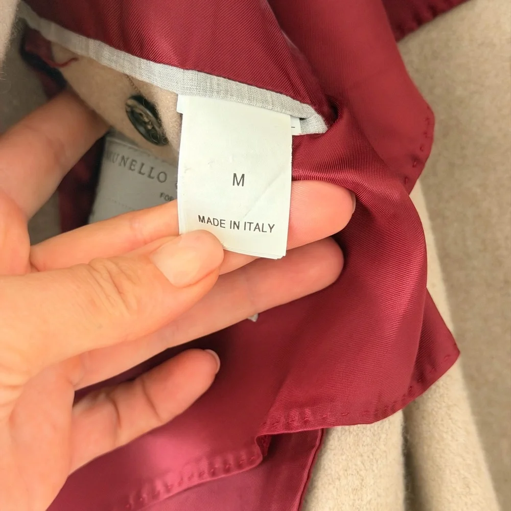 Brunello Cucinelli Beige Sport Coat with Patch Pockets